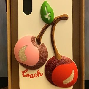 Coach NWT iPhone XR Cherry Glitter Case NWT